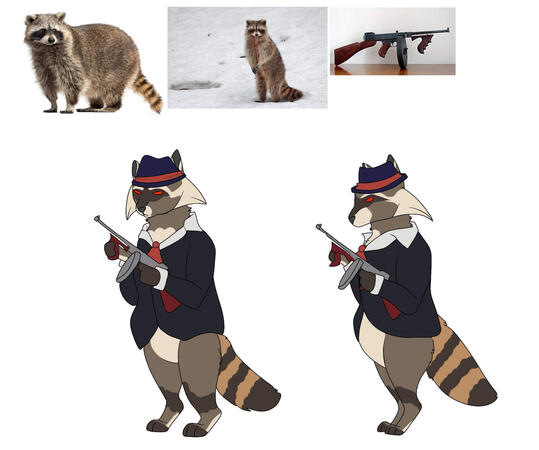 Raccoon concept art
